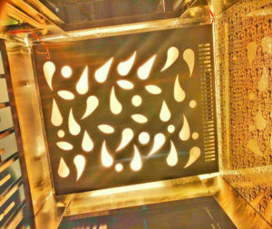 Laser cut fall ceiling for Hydraulic Elevators